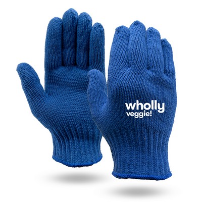 Royal Blue Knit Gloves