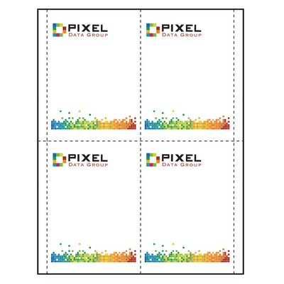 Classic Specialty Paper Name Badge Insert - 4 Color Process (3 5/8"x5 1/2") Pack of 50