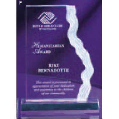 Acrylic Waterfall Award w/Base (9")