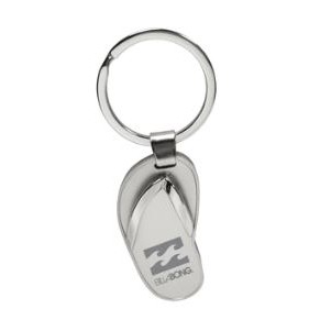 Metal Flip Flop Sandal Keychain