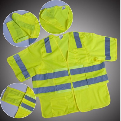 ANSI 107-2015 Class 3 Neon Green Break Away Safety Vest