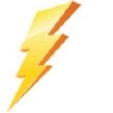 Lightning Bolt Stock Temporary Tattoo