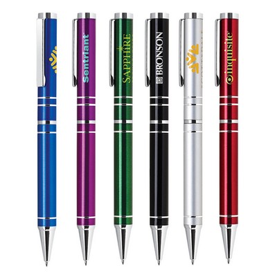 Metal Pen, Ballpoint pen, Twist action, Blue ink refill optional