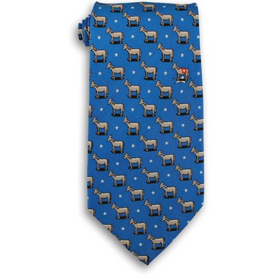 Blue Democrat Donkey Political Novelty Tie