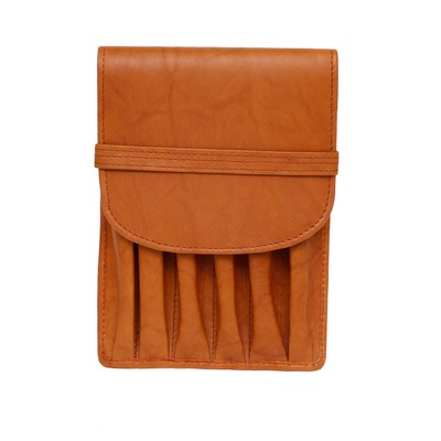 Ashlin® Designer Pavia British Tan Hexa Pen Case