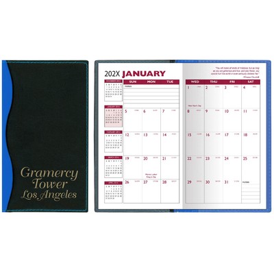 Soft Cover 2 Tone Vinyl Holland Series Monthly Planner / 2 Color