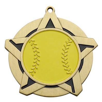 Super Star Medal - Softball - 2-1/4" Diameter