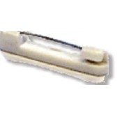 Plain Back White Plastic Bar Pin for Badges