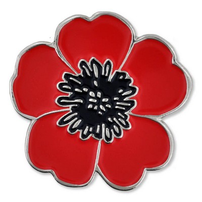 Poppy Flower Lapel Pin