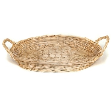 Round Wicker Gift Basket (17"x13"x3 3/4"x5")