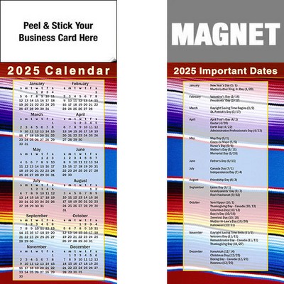 Peel & Stick Full Color Calendar Magnet (3 1/2"x8 1/2")