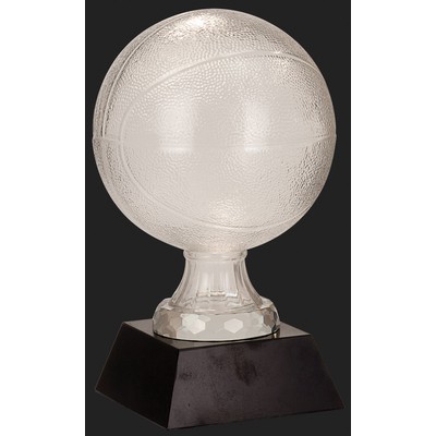 Basket Ball Glass/Marble Award L - 13'' h