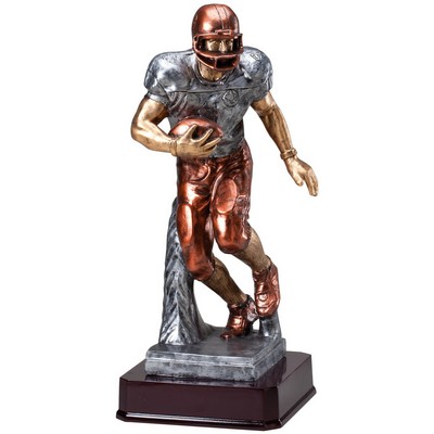 Football Runner, Male - Large Multi-color Resin - 15-3/4"