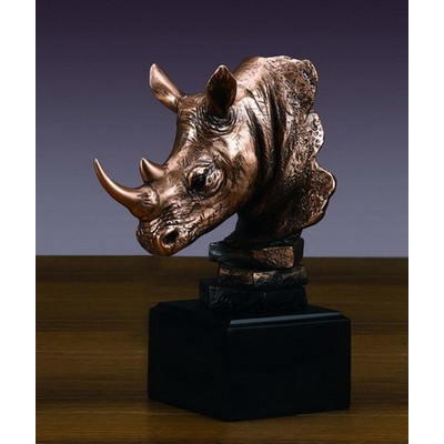 Rhinoceros Head, 5.5"W x 7.5"H