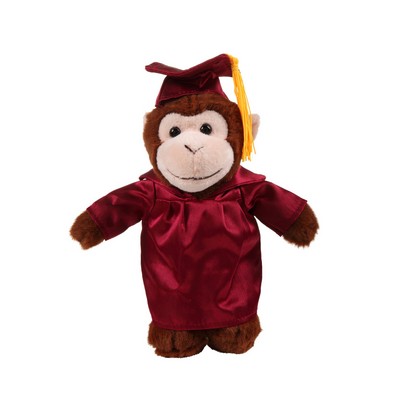 Soft Plush Monkey in Graduation Cap & Gown Stuffed Animal