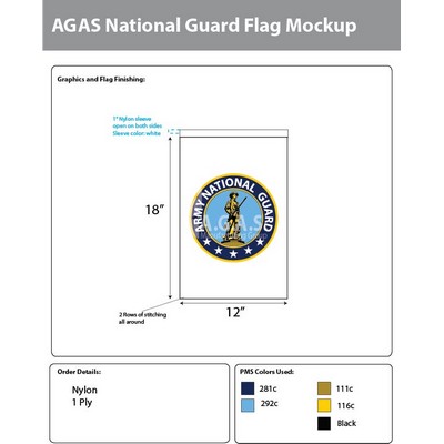 Army National Guard Garden Flags 18x12 inch