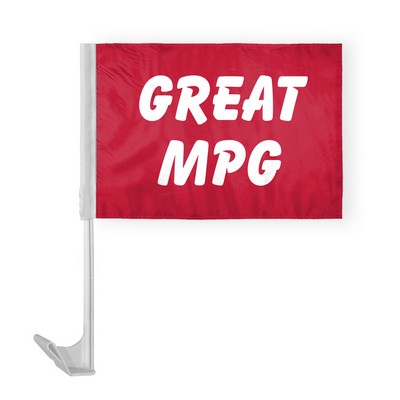 Great MPG Car Flags 12x16 inch