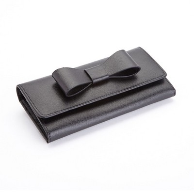 Royce Leather RFID Blocking Large Bow Wallet in Saffiano Leather