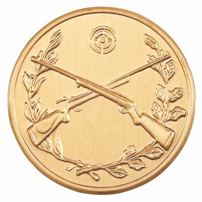 2" Crossed Rifles Stamped Medallion Insert Disc