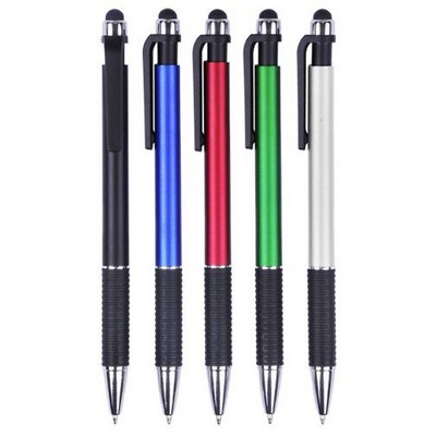 2-in-1 Retractable Pusher Style Ballpoint Pen/Stylus