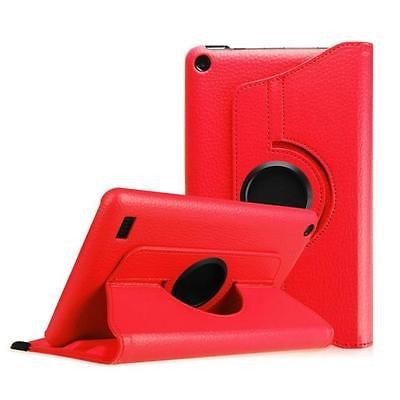 Kidder Rotate Leatherette Case for Kindle Fire HD 8" (Red)