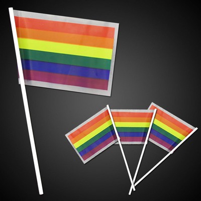 Rainbow Plastic Flags