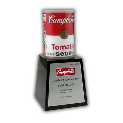 4" Campbell's Can Lucite® Embedment Award on Base (3 3/4" x 3 3/4" x 4")