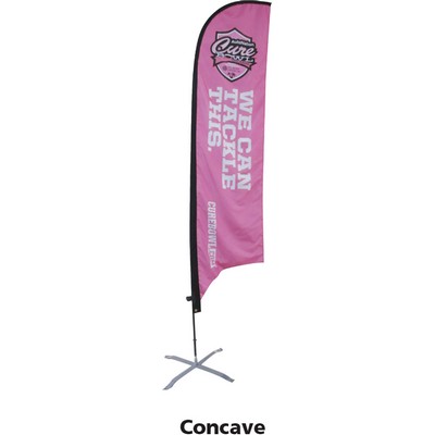 9ft Concave Shape Feather Flag - 2 Side Imprint