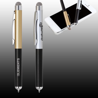 2 in 1 Touchscreen Stylus Ball Pen (Satin Chrome)