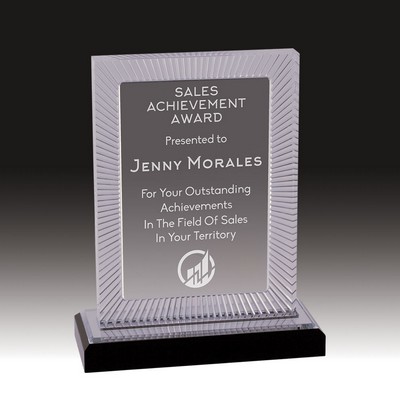 7¾" Silver Carved Rectangle Impress Acrylic Award