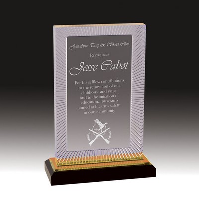 8¾" Gold Carved Rectangle Impress Acrylic Award