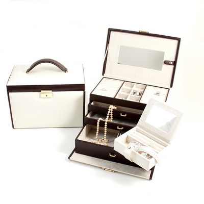 Ivory Leather Jewelry Case