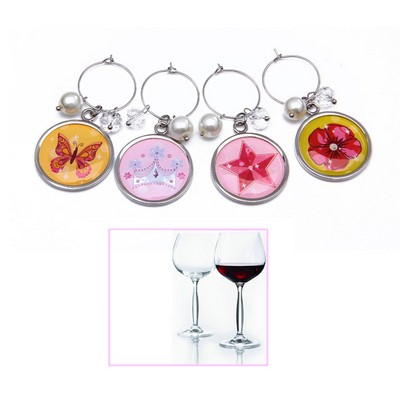 Custom Full Color Imprinted Wine Charm