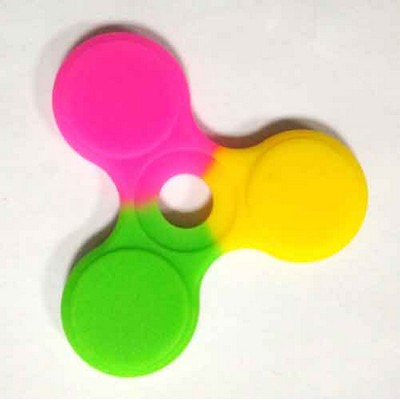 Tri-Color Silicone Figet Spinner with PMS Color Matching