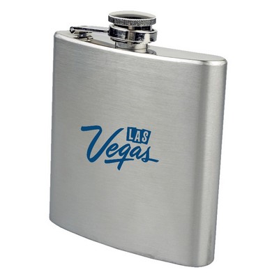 Hip Flask: Capacity 6oz , Thickness : 0.38mm, Dimension: 4-1/2" x 4" x 3/4"