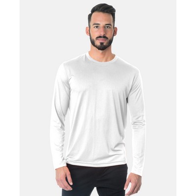 Unisex Bayside® Long-Sleeve Performance Poly Crew T-Shirt