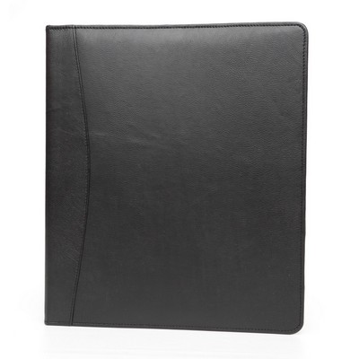 1.5" Ashlin® Designer Midnight Black Lorenz Vegan Executive 3-Ring Binder