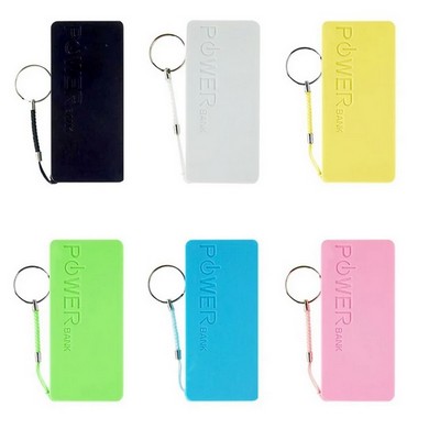 5200 mAh High Capacity Plastic Power Bank w/Keychain