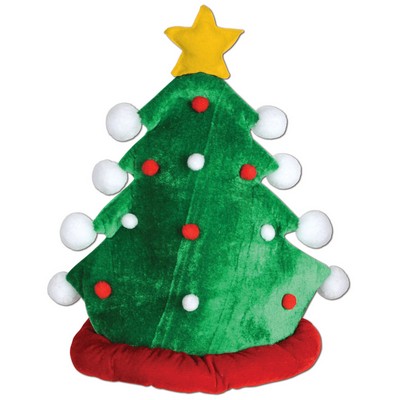 Plush Christmas Tree Hat