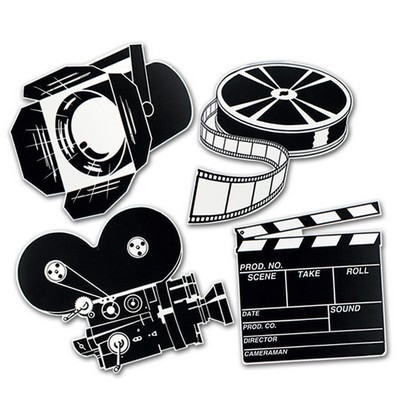 Black & White Movie Set Cutouts