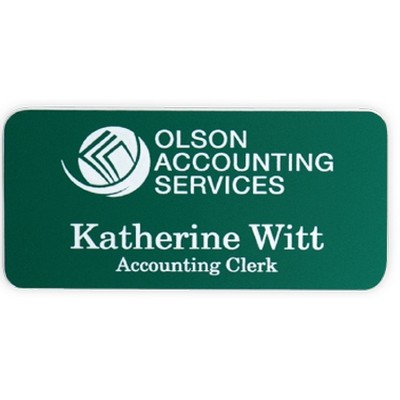 Engraved Plastic Name Badge - 4" x 2"