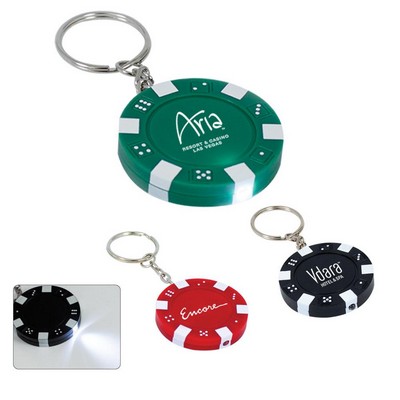 Casino Chip Key Chain with Light