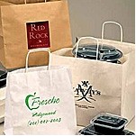 Cafe Paper Take Out Bag w/Wide Gusset (10"x10"x10")