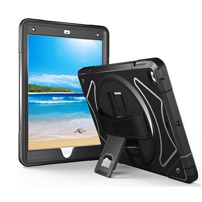 Kidder iPad 9.7" Rotating Case with Hand Strap (Black)