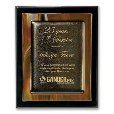 Metallic Fusion Plaque - Brown/Ebony 10½"x13"