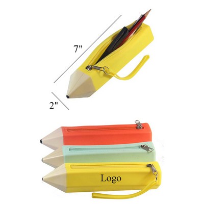 Pencil Shape Silicone Pen Bag