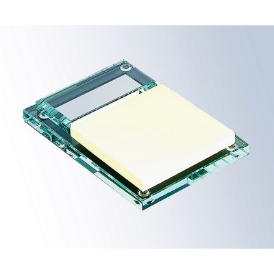 Jade Glass Note Pad Holder, 3-1/2"x5"