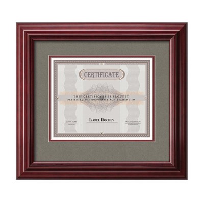 Kentridge Certificate Frame - Mahogany/Dover Grey 8½"x11"