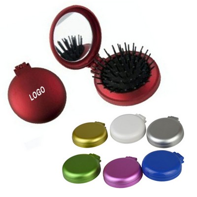 Folding Hair Brush & Mirror