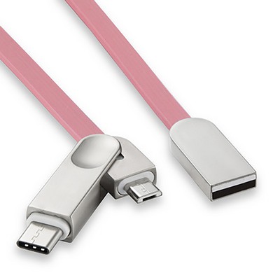 Zinc Alloy 2 in 1 Charging Cable